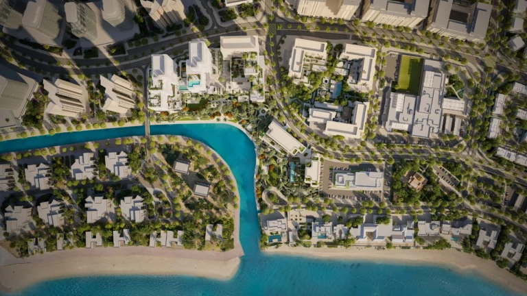aerial masterplan of muheira at maysan in al reem island