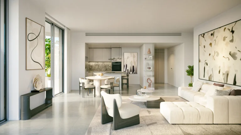 living room at dining room in muheira at maysan by modon