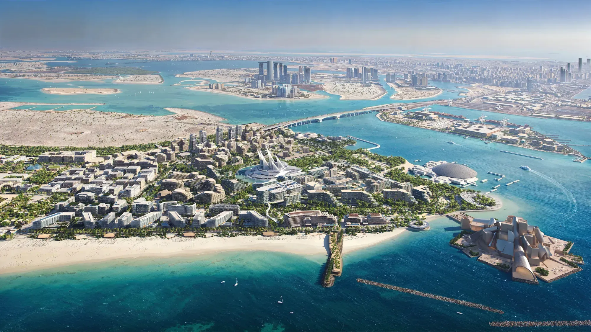 Aerial view of Saadiyat Island, Abu Dhabi