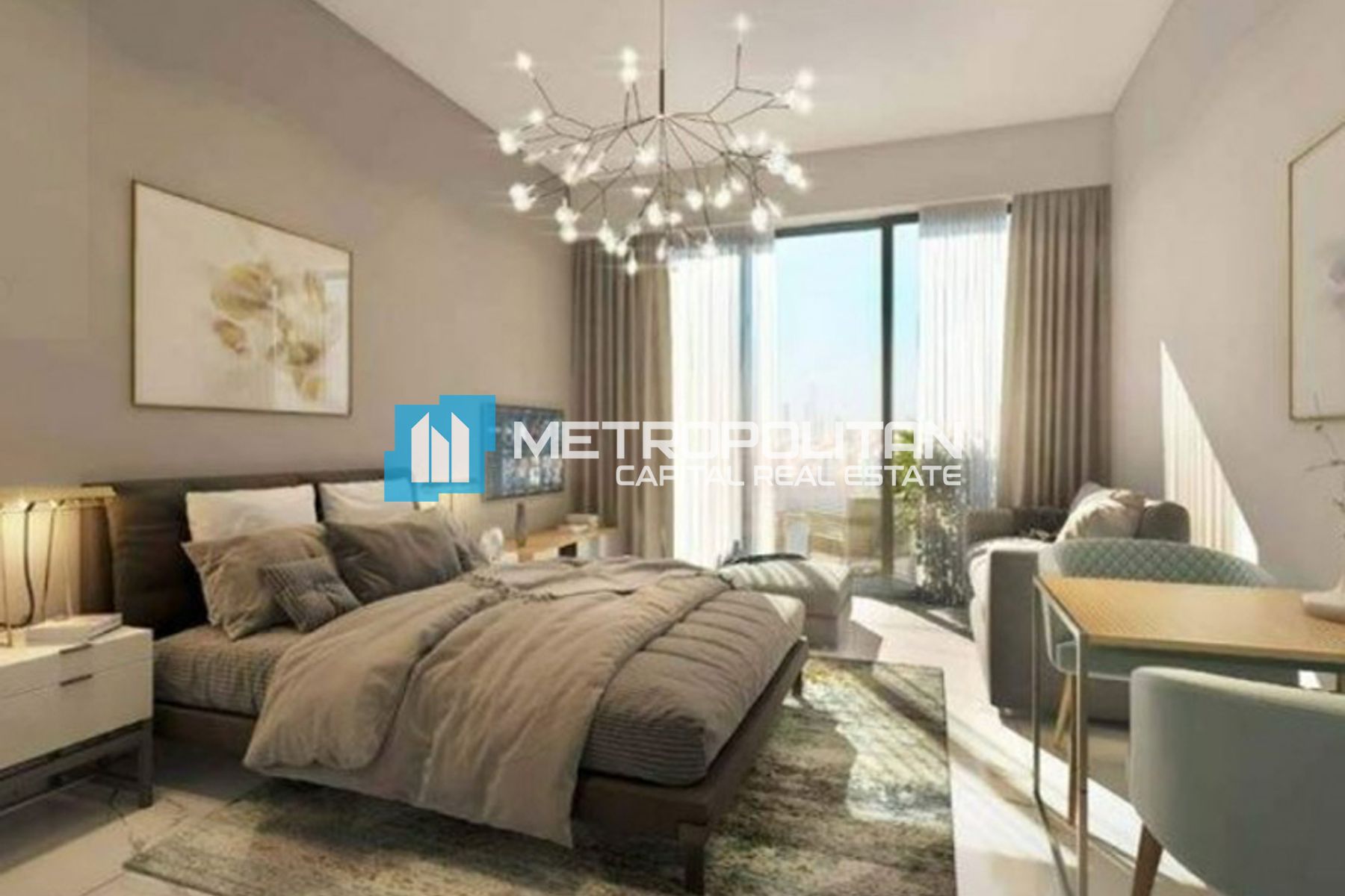 Modern Studio w/ Balcony | High Floor | Canal View photo-5