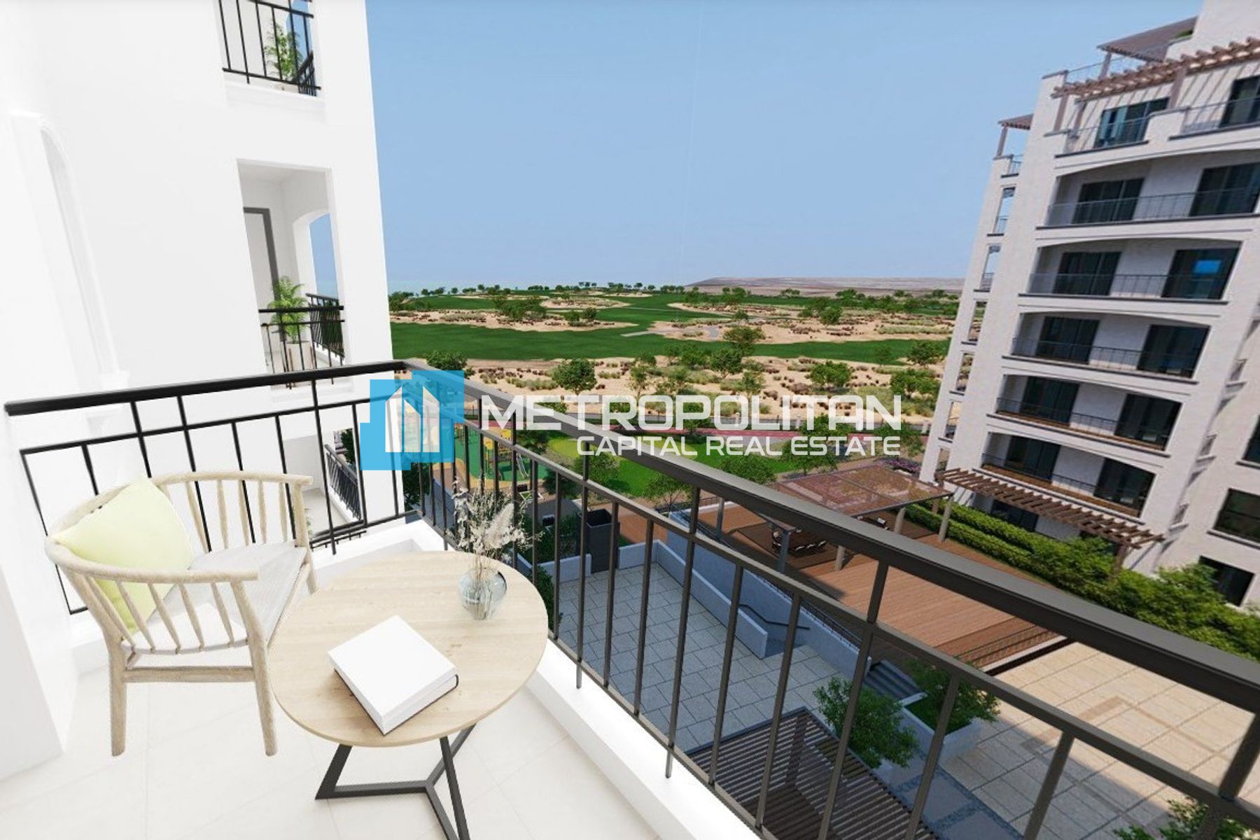 2BR | Fully Furnished | Partial Sea and Golf View
